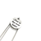 Motivation Gift, Now Is The New Later Charm Bookmark, Paperclip Bookmark, Gift For Her, Gift For Him, Encouraging Gift, Motivating Gift