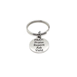 Faith Gift, Praise Repent Ask Yield Keychain, PRAY Keychain, Christian Gift, Prayer Partner Gift, Christian Keychain, Charm Keychain Gift