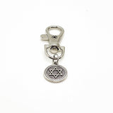 Faith Gift, Star Of David Clip On Charm, Jewish Faith Gift, Star Of David Charm,  Shield Of David, Bag Charm, Purse Charm, Faith Charm