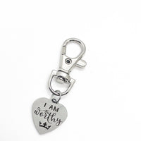 Affirmation Gift, I Am Worthy Clip On Charm, Daughter Gift, Granddaughter Gift, Love Gift, Wife Gift, Son Gift, Love Reminder, Gift For Him