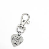 Affirmation Gift, I Am Worthy Clip On Charm, Daughter Gift, Granddaughter Gift, Love Gift, Wife Gift, Son Gift, Love Reminder, Gift For Him