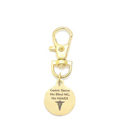 Gastric Sleeve Zipper Pull, Gastric Sleeve Medical ID Tag, No Blind NG, No NSAIDS, Medical Awareness Tag, Gastric Sleeve Medical Awareness