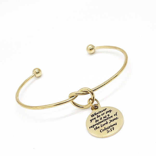 Faith Gift, Whatever You Do Or Say, Do It As A Representative Of Christ Charm Bracelet, Proverbs 3 17, Christian Jewelry, Scripture Quote