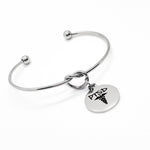 Medial Charm Bracelet, PTSD Bracelet, Caduceus, Medical Notice Jewelry, Medical Awareness, PTSD Awareness, PTSD Survivor, Awareness Jewelry