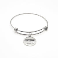 Faith Gift, And The Lord Remembered Her Charm Bracelet, 1 Samuel 1 19; Scripture Gift, Christian Woman, Christian Gift, Scripture Quote