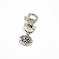 Faith Gift, Star Of David Clip On Charm, Jewish Faith Gift, Star Of David Charm,  Shield Of David, Bag Charm, Purse Charm, Faith Charm