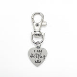 Affirmation Gift, I Am Worthy Clip On Charm, Daughter Gift, Granddaughter Gift, Love Gift, Wife Gift, Son Gift, Love Reminder, Gift For Him