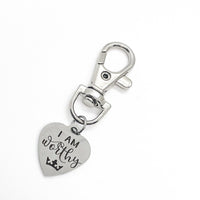 Affirmation Gift, I Am Worthy Clip On Charm, Daughter Gift, Granddaughter Gift, Love Gift, Wife Gift, Son Gift, Love Reminder, Gift For Him