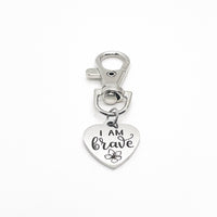 Affirmation Gift, I Am Brave Clip On Charm, Daughter Gift, Granddaughter Gift, Love Gift, Wife Gift, Son Gift, Love Reminder, Gift For Him