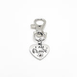 Affirmation Gift, I Am Brave Clip On Charm, Daughter Gift, Granddaughter Gift, Love Gift, Wife Gift, Son Gift, Love Reminder, Gift For Him