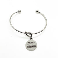 Love Gift, Never Forget That We Love You Charm Bracelet, Gift From Mom and Dad, Son Gift, Daughter Gift, Believe In Yourself, We Believe