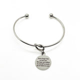 Love Gift, Never Forget That We Love You Charm Bracelet, Gift From Mom and Dad, Son Gift, Daughter Gift, Believe In Yourself, We Believe