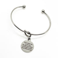 Love Gift, Never Forget That We Love You Charm Bracelet, Gift From Mom and Dad, Son Gift, Daughter Gift, Believe In Yourself, We Believe