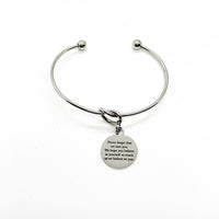Love Gift, Never Forget That We Love You Charm Bracelet, Gift From Mom and Dad, Son Gift, Daughter Gift, Believe In Yourself, We Believe
