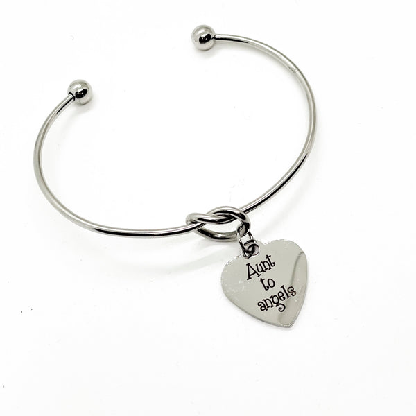Aunt To Angels Charm Bracelet, Aunt Gifts, Remembering Loss, Nieces and Nephews, Family Gifts, Aunt Loss, Aunt Jewelry Gift