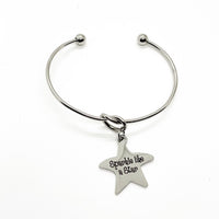 Affirmation Jewelry, Sparkle Like A Star Charm Bracelet, Daughter Gift, Motivating Her, Encouraging Her, Wife Gift, Star Charm, Gift For Her
