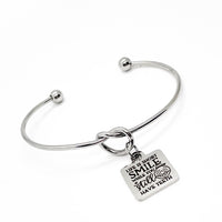 Fun Gifts, Life Is Short Smile While You Still Have Teeth Charm Bracelet, Friend Gift, Birthday Gift, Aging Humor, Mom Gift, Wife Gift