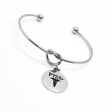 Medial Charm Bracelet, PTSD Bracelet, Caduceus, Medical Notice Jewelry, Medical Awareness, PTSD Awareness, PTSD Survivor, Awareness Jewelry