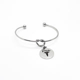 Medial Charm Bracelet, PTSD Bracelet, Caduceus, Medical Notice Jewelry, Medical Awareness, PTSD Awareness, PTSD Survivor, Awareness Jewelry