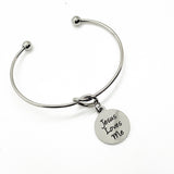 Faith Gift, Jesus Loves Me Charm Bracelet, Baptism Gift, Daughter Gift, Granddaughter Gift, Confirmation Gift, Sunday School Gifts