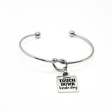 Football Mom Gift, Touchdown Kinda Day Charm Bracelet, Football Girlfriend Gift, Football Lover Gift, Wife Gift, Daughter Gift, Gift For Her