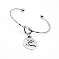 Affirmation Jewelry, Chase Your Dreams Charm Bracelet, Encouraging Her, Woman Entrepreneur Gift, Motivating Her, Daughter Gift, Graduation