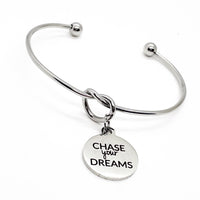 Affirmation Jewelry, Chase Your Dreams Charm Bracelet, Encouraging Her, Woman Entrepreneur Gift, Motivating Her, Daughter Gift, Graduation