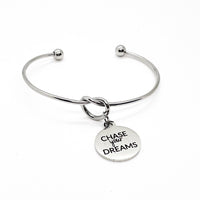 Affirmation Jewelry, Chase Your Dreams Charm Bracelet, Encouraging Her, Woman Entrepreneur Gift, Motivating Her, Daughter Gift, Graduation