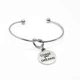Affirmation Jewelry, Chase Your Dreams Charm Bracelet, Encouraging Her, Woman Entrepreneur Gift, Motivating Her, Daughter Gift, Graduation