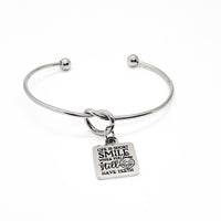 Fun Gifts, Life Is Short Smile While You Still Have Teeth Charm Bracelet, Friend Gift, Birthday Gift, Aging Humor, Mom Gift, Wife Gift