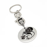 Mandala Squirrel Keychain, Mandala Charm, Squirrel Gift, Squirrel Lover, Mandala Print, Keychain Gift, Mandala Keychain, Gift For Her