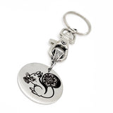 Mandala Squirrel Keychain, Mandala Charm, Squirrel Gift, Squirrel Lover, Mandala Print, Keychain Gift, Mandala Keychain, Gift For Her