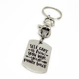 Self Care Gift, Self Care Is How You Win Your Power Back Keychain Gift, Affirmation Gifts, Strong Woman Gift, Divorce Gift, Wife Gift