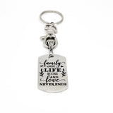 Family Gifts, Family Where Life Begins And Love Never Ends Family Keychain, Family Reunion Gifts, Family Gathering, Family Love