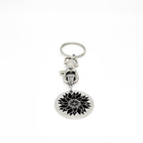 Mandala Sunflower Keychain, Mandala Charm, Sunflower Gift, Sunflower over, Mandala Print, Keychain Gift, Mandala Keychain, Gift For Her