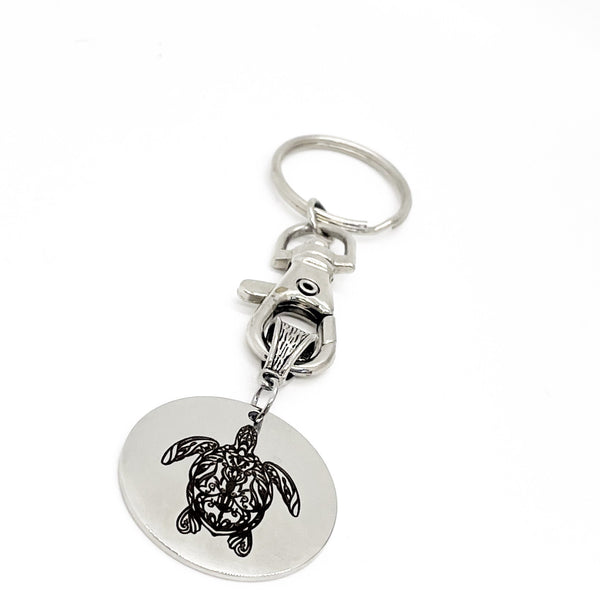 Mandala Turtle Keychain, Mandala Charm, Turtle Gift, Turtle Lover, Mandala Print, Keychain Gift, Mandala Keychain, Gift For Her