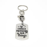 Encouragement Gift, Collect Moments Not Things Keychain Gift, Daughter Gift, Wife Gift, Trip Gifts, Girlfriend Trips, Getaway Gifts