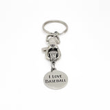 Baseball Keychain, I Love Baseball Keychain, Baseball Mom Gifts, Team Mom Gifts, Baseball Girlfriend, Baseball Player Gifts, Son Gifts