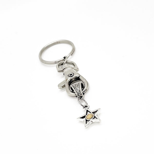 Mustard Seed Keychain, Mustard Seed Star Charm, Mustard Seed Gift, Mustard Seed Faith, Faith Keychain, Faith Gift, Christian Gift