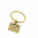 Love Gift, I Love You To The Mountains And Back Keychain, Love Keychain, Son Gift, Wife Gift, Daughter Gift, Charm Keychain, Love Charm