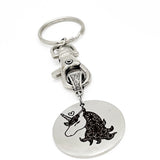 Mandala Unicorn Keychain, Mandala Charm, Unicorn Gift, Unicorn Lover, Mandala Print, Keychain Gift, Mandala Keychain, Gift For Her