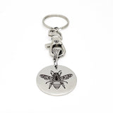 Mandala Bee Keychain, Mandala Charm, Bee Gift, Bee Lover, Mandala Print, Keychain Gift, Mandala Keychain, Gift For Her