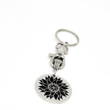 Mandala Sunflower Keychain, Mandala Charm, Sunflower Gift, Sunflower over, Mandala Print, Keychain Gift, Mandala Keychain, Gift For Her