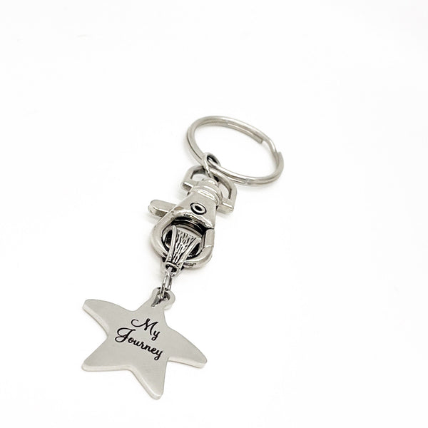Positivity Gift, My Journey Keychain, Starfish Charm, Star Charm, Motivating Gift, Gift For Her, Wife Gift, Affirmation Gifts, Love Gifts