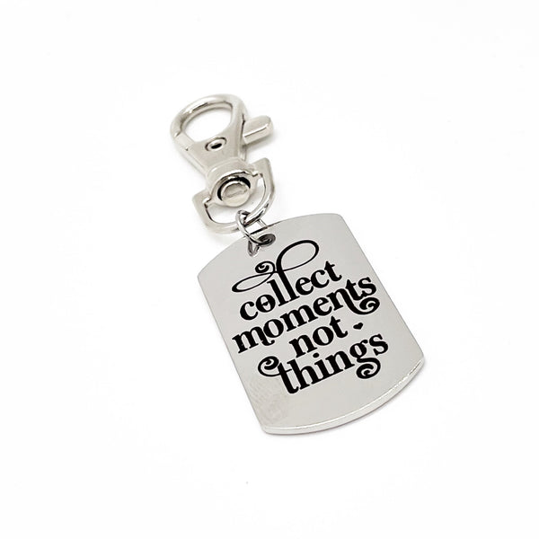 Encouragement Gifts, Collect Moments Not Things Clip On Charm, Girls Trip Gifts, Family Vacation Gifts, Girls Weekend Gifts, Gift For Her