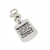 Family Gifts, Remember As Far As Anyone Knows We Are A Nice Normal Family Clip On Charm, Sister Gift, Brother Gift, Family Reunion Gift