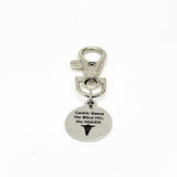 Gastric Sleeve Zipper Pull, Gastric Sleeve Medical ID Tag, No Blind NG, No NSAIDS, Medical Awareness Tag, Gastric Sleeve Medical Awareness