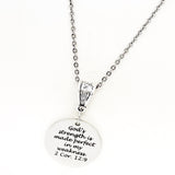 Faith Gift, Gods Strength Is Made Perfect In My Weakness Necklace, 2 Corinthians 12 9, Scripture Gift, Faith Jewelry, Gift For Her
