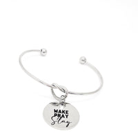 Faith Jewelry, Wake Pray Slay Charm Bracelet, Faith Motivation, Motivating Gift, Encouraging Gift, Gift For Her, Daughter Gift, Wife Gift