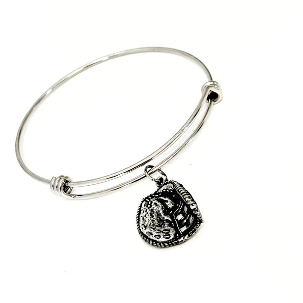 Softball Catcher Bracelet, Baseball Catcher Mom Gift, Catcher Mitt Charm, Catcher Jewelry, Gift For Her, Softball Team Gift, Student Athlete